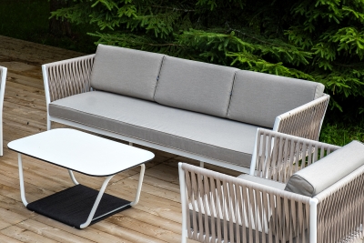 "Касабланка" лаунж-зона плетеная из роупа 5-местная, цвет бежевый "Касабланка" лаунж-зона плетеная из роупа 5-местная, цвет бежевый