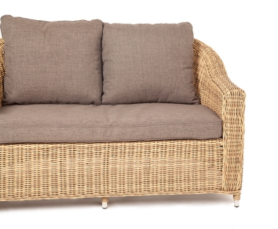 "Кон Панна" диван из искусственного ротанга двухместный, цвет соломенный "Кон Панна" диван из искусственного ротанга двухместный, цвет соломенный