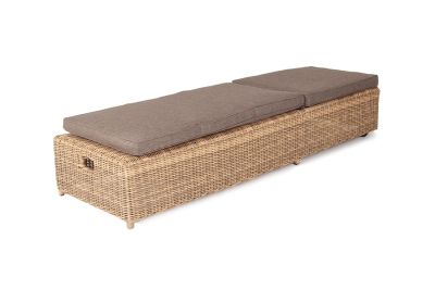 "Рим" шезлонг с подушкой, цвет соломенный
