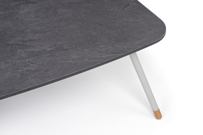 "Верона" журнальный стол из HPL 120х65, H40, каркас светло-серый (RA L7035) муар, цвет столешницы "серый гранит"