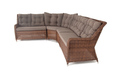 "Бергамо" модульный диван из ротанга, цвет коричневый