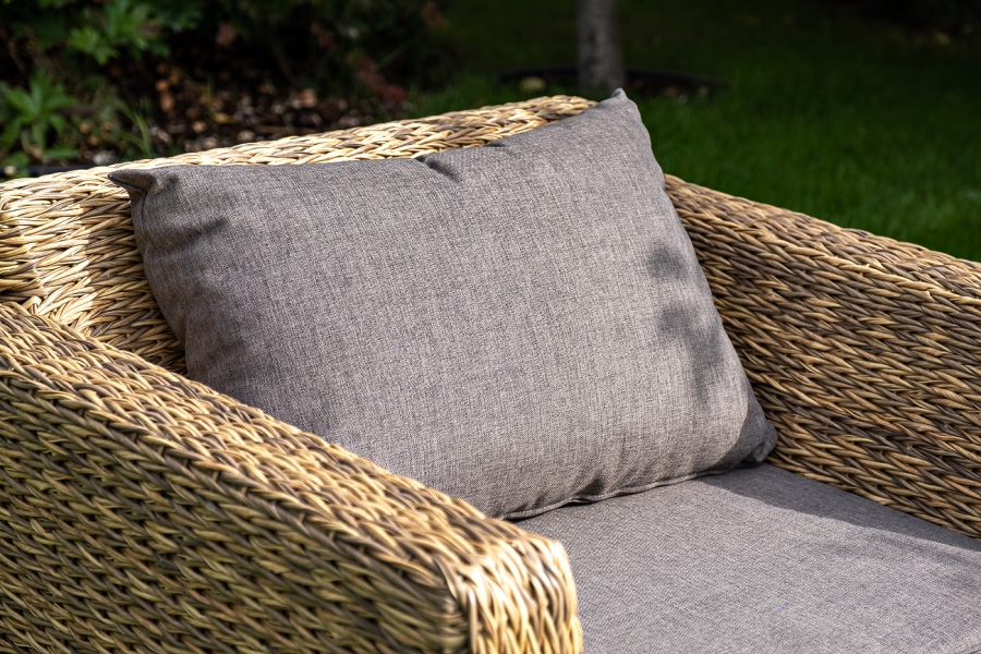 Капучино Сингл лаунж-зона из искусственного ротанга (гиацинт), цвет соломенный - фото 6