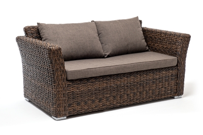 "Капучино" диван из искусственного ротанга (гиацинт) двухместный, цвет коричневый "Капучино" диван из искусственного ротанга (гиацинт) двухместный, цвет коричневый