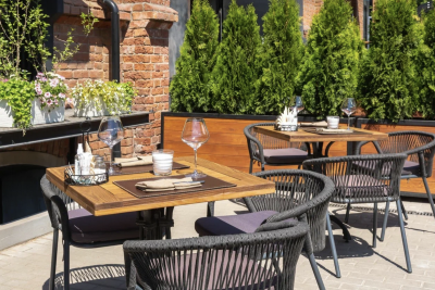 "Женева" стул плетеный из роупа, каркас алюминий темно-серый (RAL7024) шагрень, роуп темно-серый круглый, ткань темно-серая