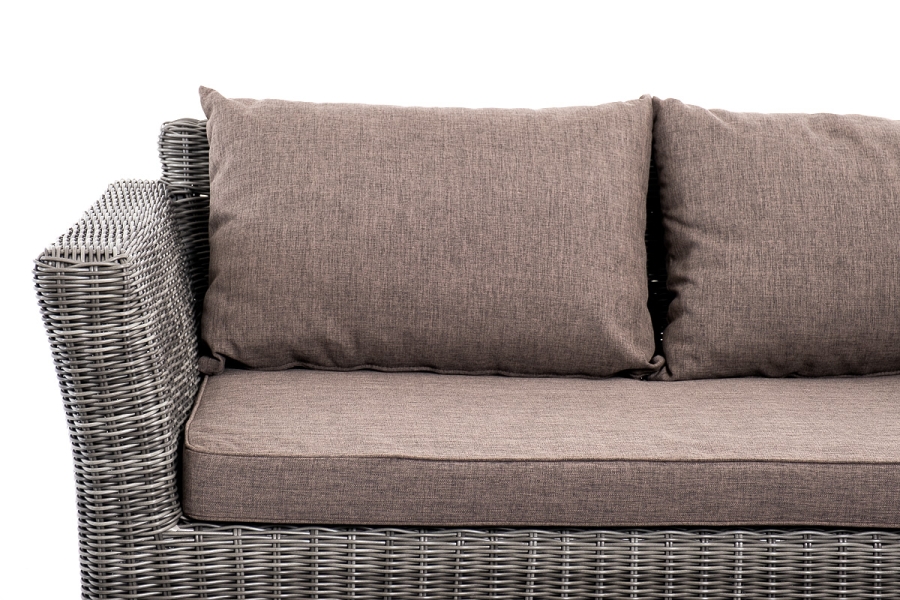 Капучино сингл лаунж-зона из искусственного ротанга, цвет графит - фото 17