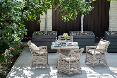 "Айриш" обеденная группа плетеная на 4 персоны, цвет бежевый "Айриш" обеденная группа плетеная на 4 персоны, цвет бежевый