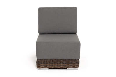 "Капри" модуль диванный прямой с подушками, цвет коричневый