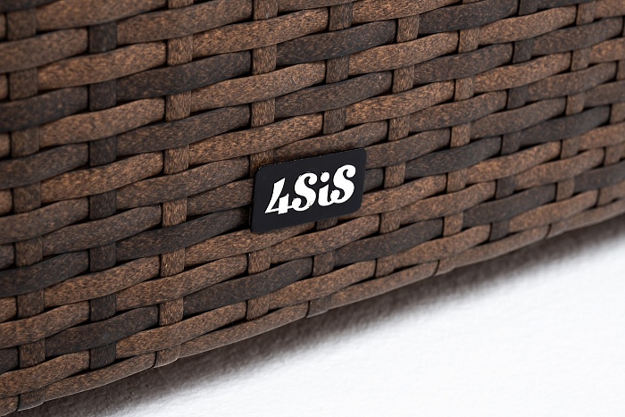 Лунго кашпо для цветов большое плетеное из искусственного ротанга, цвет коричневый - фото 5