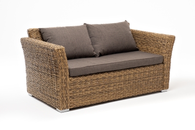 "Капучино" диван из искусственного ротанга (гиацинт) двухместный, цвет соломенный "Капучино" диван из искусственного ротанга (гиацинт) двухместный, цвет соломенный