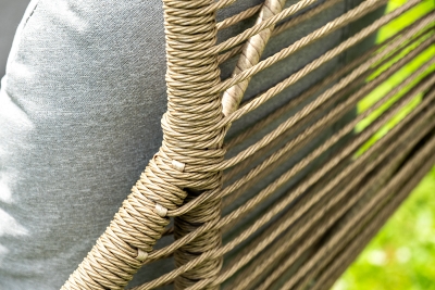 "Барселона" кресло-кокон из искусственного ротанга, цвет соломенный