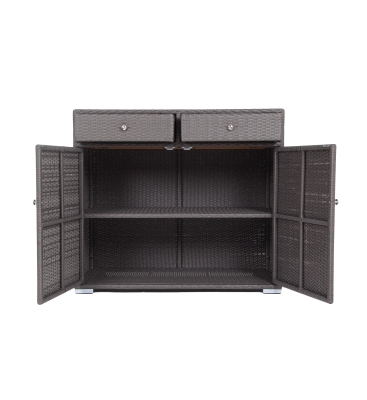 "Мальта" тумба плетеная из искусственного ротанга, цвет графит