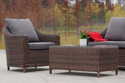 "Кон Панна" лаунж-зона из искусственного ротанга, цвет коричневый