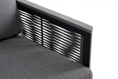 "Париж" модуль диванный левый, двухместный, цвет серый