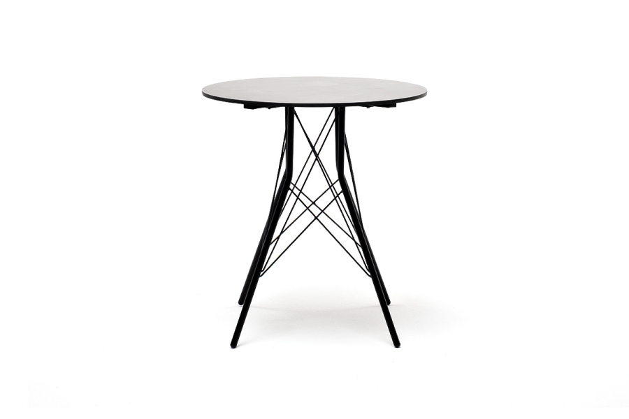 Конте интерьерный стол из HPL круглый Ø70см, цвет серый гранит - фото 2