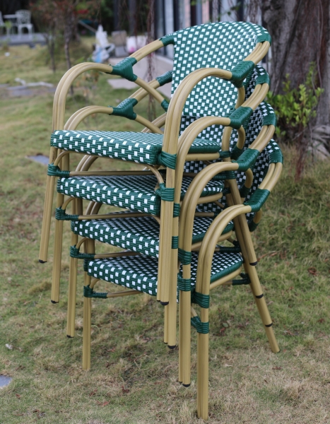 Кабри плетеный стул из искусственного ротанга, цвет зеленый - фото 8