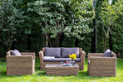 "Капучино Сингл" лаунж-зона из искусственного ротанга (гиацинт), цвет соломенный "Капучино Сингл" лаунж-зона из искусственного ротанга (гиацинт), цвет соломенный