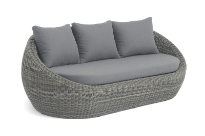 "Барселона" диван из искусственного ротанга трехместный, цвет графит