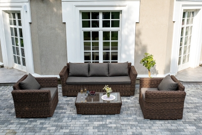 "Капучино" лаунж-зона из искусственного ротанга, цвет коричневый "Капучино" лаунж-зона из искусственного ротанга, цвет коричневый