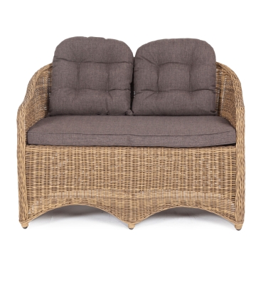 "Равенна" диван двухместный плетенный из ротанга, цвет соломенный "Равенна" диван двухместный плетенный из ротанга, цвет соломенный