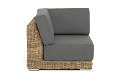 "Капри" модуль диванный угловой с подушками, цвет соломенный