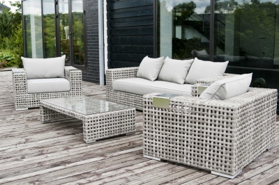 "Тито" лаунж-зона из искусственного ротанга, цвет серый "Тито" лаунж-зона из искусственного ротанга, цвет серый