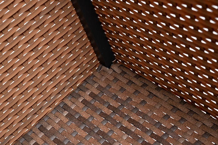 Лунго кашпо для цветов большое плетеное из искусственного ротанга, цвет коричневый - фото 7