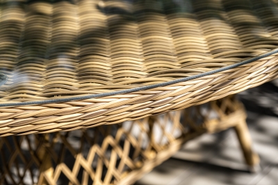 "Эспрессо–150 L" обеденная группа плетеная, цвет соломенный "Эспрессо–150 L" обеденная группа плетеная, цвет соломенный