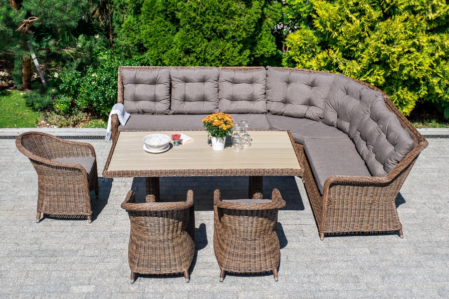 Бергамо плетеный левый модуль дивана, цвет коричневый - фото 6