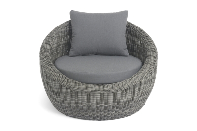 "Барселона" кресло из искусственного ротанга, цвет графит