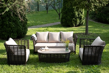 "Валенсия" лаунж-зона из искусственного ротанга, цвет бронзовый