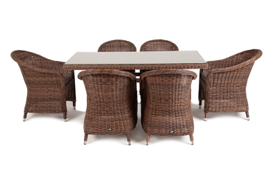 "Эспрессо" обеденная группа плетеная, цвет коричневый "Эспрессо" обеденная группа плетеная, цвет коричневый