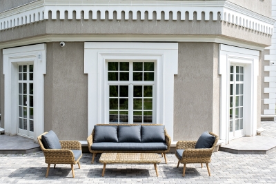 "Прованс" лаунж-зона плетеная из искусственного ротанга, цвет соломенный