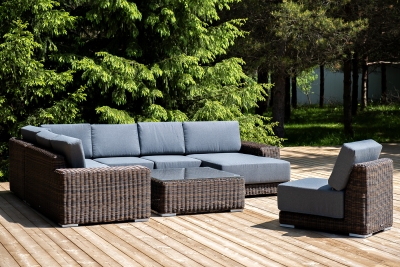 "Капри" трансформирующаяся лаунж-зона из искусственного ротанга, цвет коричневый "Капри" трансформирующаяся лаунж-зона из искусственного ротанга, цвет коричневый
