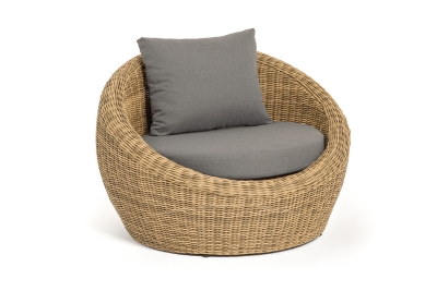 "Барселона" кресло из искусственного ротанга, цвет соломенный