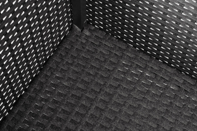 "Лунго" кашпо для цветов большое плетеное из искусственного ротанга, цвет графит "Лунго" кашпо для цветов большое плетеное из искусственного ротанга, цвет графит