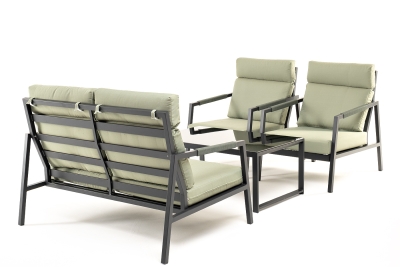 "Лилия" лаунж-зона 4-местная из алюминия, цвет серо-зеленый "Лилия" лаунж-зона 4-местная из алюминия, цвет серо-зеленый