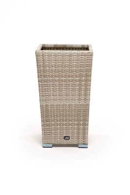 "Капучино" кашпо для цветов плетеное из искусственного ротанга, цвет бежевый "Капучино" кашпо для цветов плетеное из искусственного ротанга, цвет бежевый