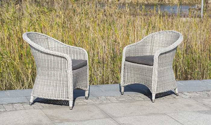 Равенна плетеное кресло из искусственного ротанга, цвет бежевый - фото 5