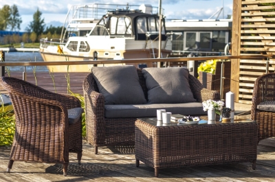 "Кон Панна С" лаунж зона из искусственного ротанга, цвет коричневый