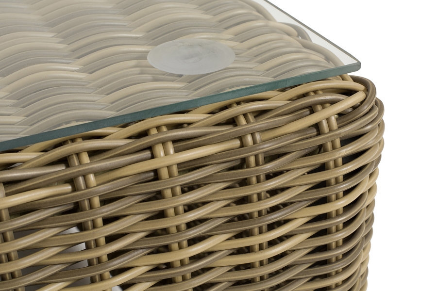 Капри журнальный столик плетеный, цвет соломенный - фото 4