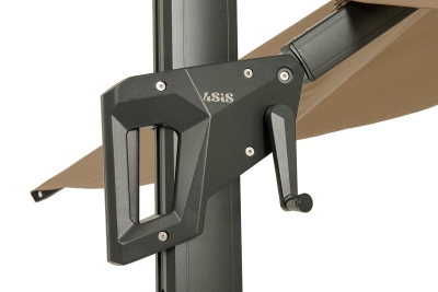 "Римини" зонт уличный 3х3м на боковой алюминиевой опоре, тент бежевый "Римини" зонт уличный 3х3м на боковой алюминиевой опоре, тент бежевый