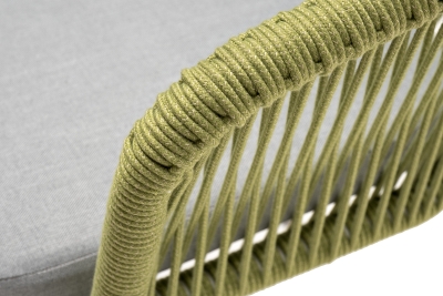 "Марсель" стул плетеный из роупа, каркас алюминий светло-серый (RAL7035) шагрень, роуп салатовый меланж круглый, ткань светло-серая "Марсель" стул плетеный из роупа, каркас алюминий светло-серый (RAL7035) шагрень, роуп салатовый меланж круглый, ткань светло-серая