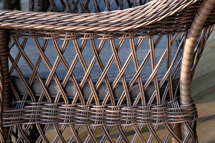 Дольче обеденная группа из искусственного ротанга, цвет коричневый - фото 8