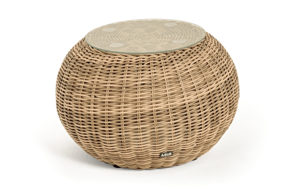 "Барселона" кофейный столик из искусственного ротанга, цвет соломенный