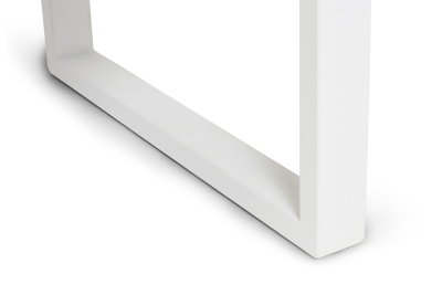 "Варадеро" журнальный стол из HPL 110х60 H43, каркас алюминий белый муар, цвет столешницы "молочный"