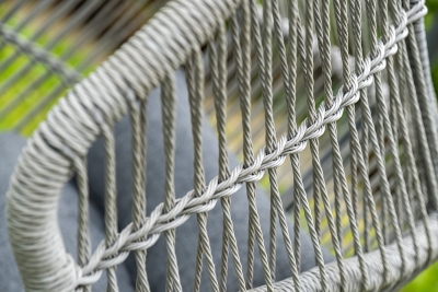 "Апулия" подвесное кресло из искусственного ротанга, цвет серый