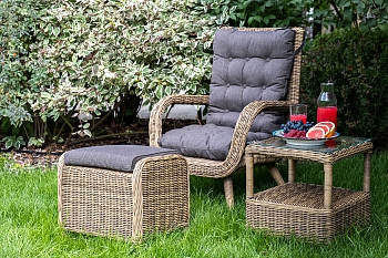 "Толедо" лаунж-зона из искусственного ротанга, цвет соломенный "Толедо" лаунж-зона из искусственного ротанга, цвет соломенный