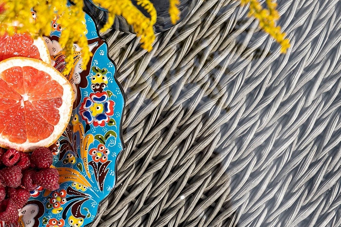 Лунго журнальный столик плетеный (гиацинт), цвет серый - фото 6