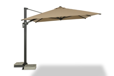 "Римини" зонт уличный 3х3м на боковой алюминиевой опоре, тент бежевый "Римини" зонт уличный 3х3м на боковой алюминиевой опоре, тент бежевый