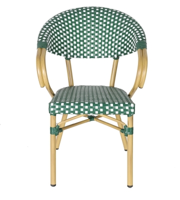 "Грас" плетеный стул из искусственного ротанга, цвет зеленый